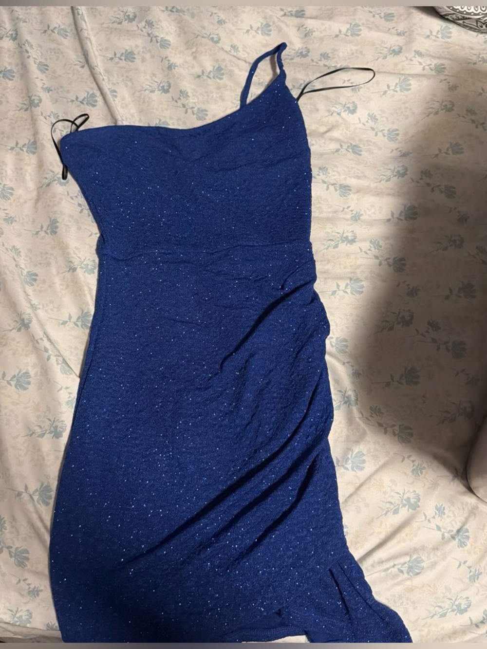 Windsor Royal Blue One-Shoulder Sparkle Dress